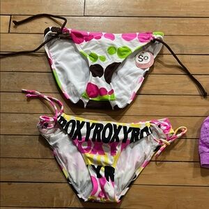 2 Multicolor Bikini Bottoms  1 NWT , one EUC never worn